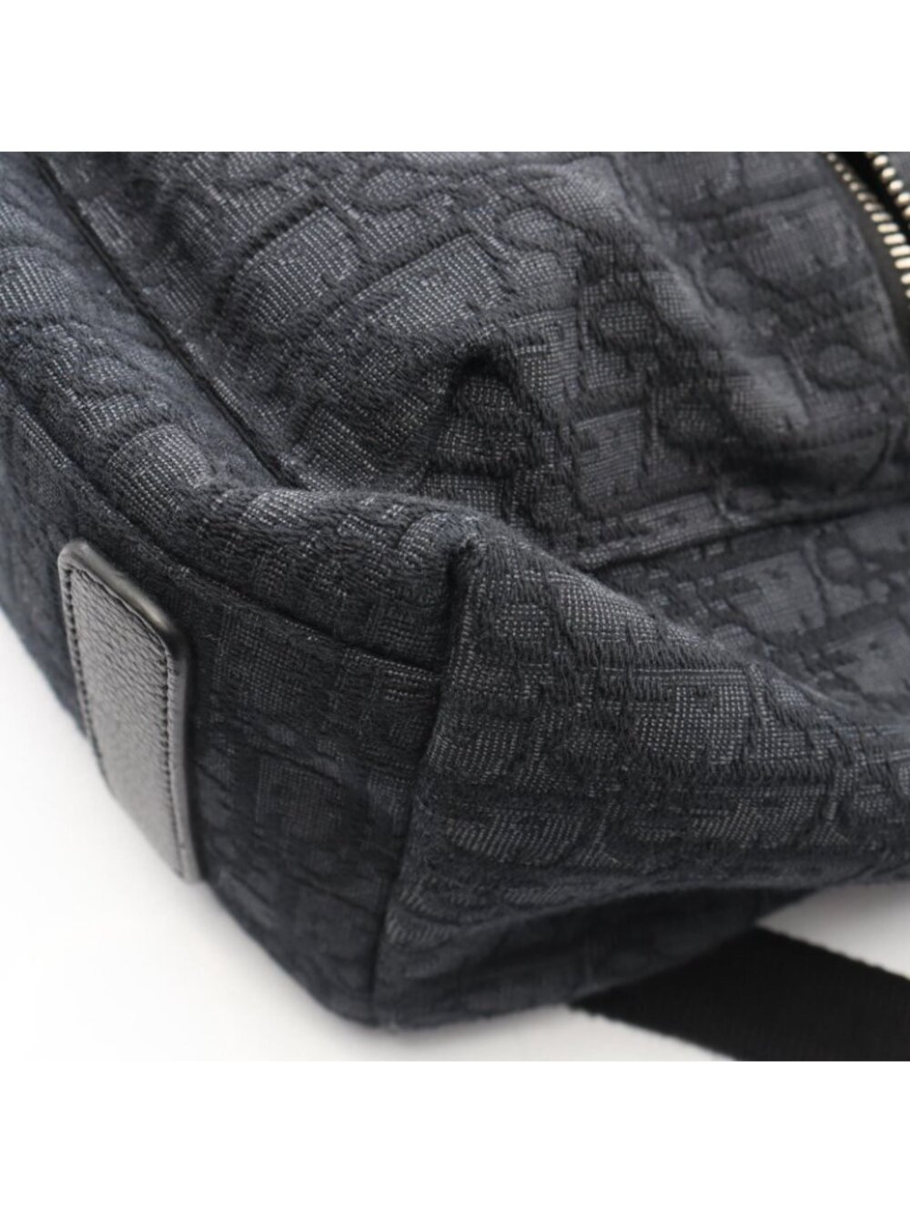 Dior Backpack Blue Jacquard Black Canvas Leather Rider - Picture 6 of 8